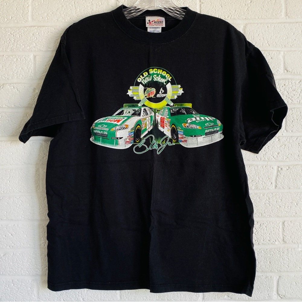 VTG Dale Earnhardt Jr #88 Black T-Shirt Mtn Dew Amp Old School Large Nascar